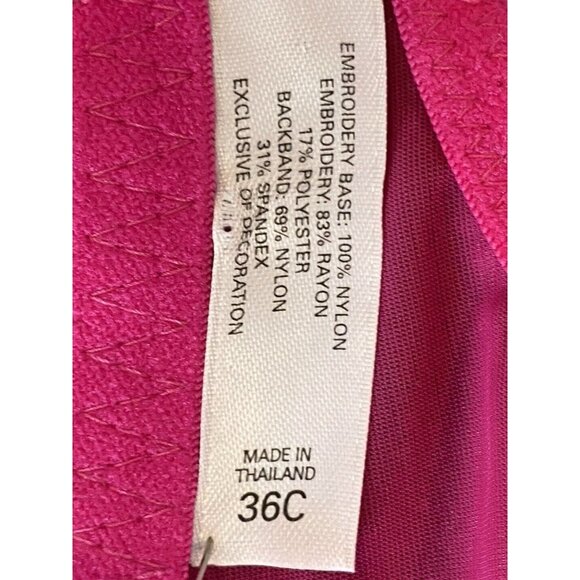 Victoria's Secret Balconette Barbie Pink Lace and Chiffon Ribbon Bra Size 36C - Picture 6 of 6